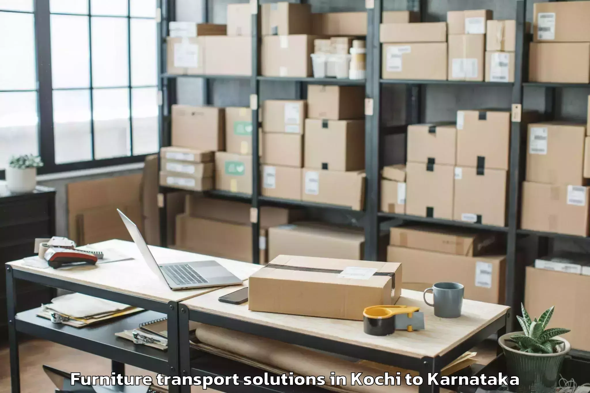 Book Kochi to Shiralakoppa Furniture Transport Solutions Online